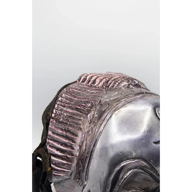 Bomber Bax, Decorated Angola Chokwe Mask, 2022, Paint on Vintage Mask For Sale - Image 3 of 12