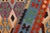 1990s Kilim Rust Blue Wool Rug For Sale - Image 5 of 8