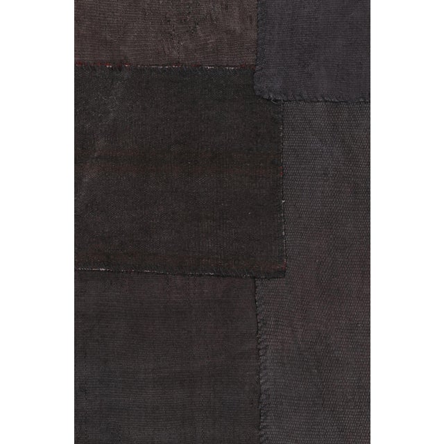 1950s Vintage Turkish Patchwork Rug, in Brown, Gray and Charcoal Hues - Rug & Kilim For Sale - Image 5 of 10