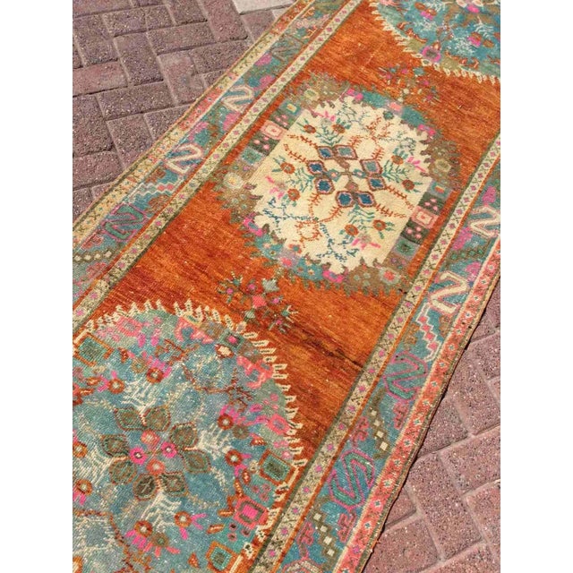 Vintage Handmade Rug Runner - 38" X 144" For Sale - Image 9 of 13