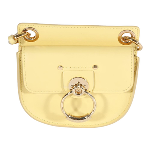 Yellow Leather The Mini Flat Pouch
