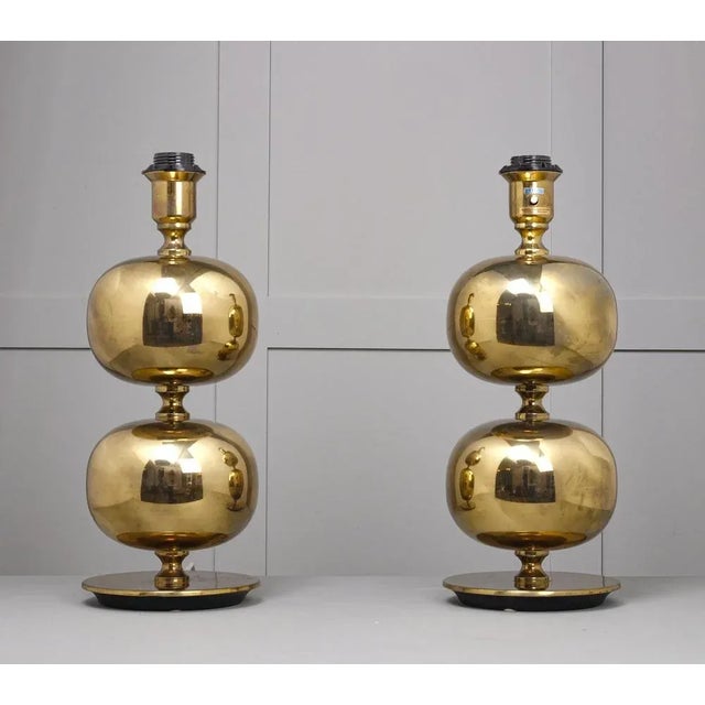Swedish Brass Table Lamps from Ab Stilarmatur, 1960s, Set of 2 For Sale - Image 3 of 11
