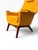 Adrian Pearsall High-Back Lounge Chair | Sculpted Walnut Base & Arm Caps | New Golden Yellow Upholstery | C. 1960s For Sale - Image 6 of 15