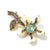 Bochic "Orient" Vintage Pearl, Multi Sapphire & Topaz Brooch 18K Gold & Silver For Sale - Image 4 of 18