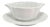 Mid-Century Limoges France White Porcelain Scalloped Gravy Boat With Attached Underplate For Sale