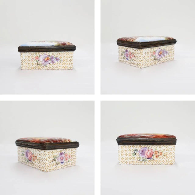 18th Century Antique English Battersea South Staffordshire Enamel Table Snuff Box For Sale - Image 5 of 11