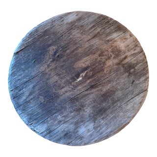Late 19th Century Primitive Solid Wood Bread Board For Sale
