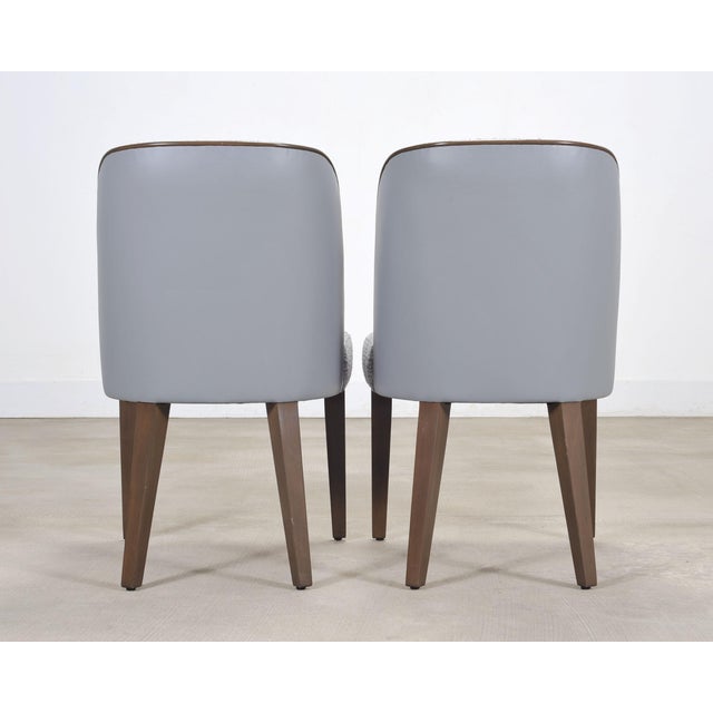 Set of Six A. Rudin No. 807 Walnut Bouclé Gondola Dining Chairs For Sale - Image 11 of 18