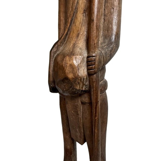 Antique Old Senufo Hunter Figure Sculpture W/Mask For Sale - Image 9 of 9