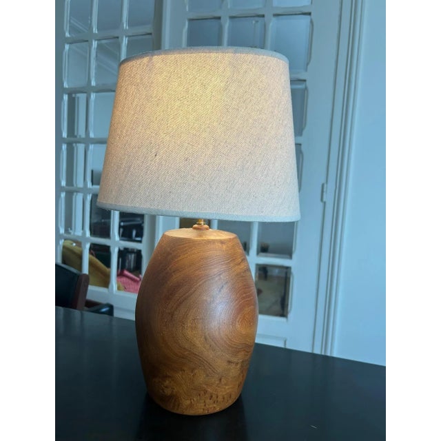 Vintage Teak Table Lamp For Sale - Image 4 of 11