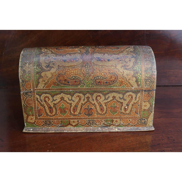 Antique Kashmiri Dome Topped Stationary Box, 1880 For Sale - Image 3 of 11