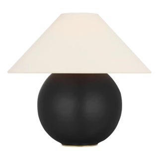 Kelly Wearstler by Visual Comfort Signature Lindo 14" Accent Lamp in Nocturne with Linen Shade For Sale