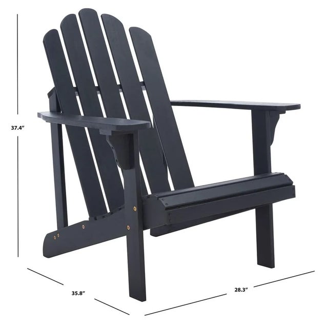Topher Adirondack Chair - Black For Sale In Philadelphia - Image 6 of 11