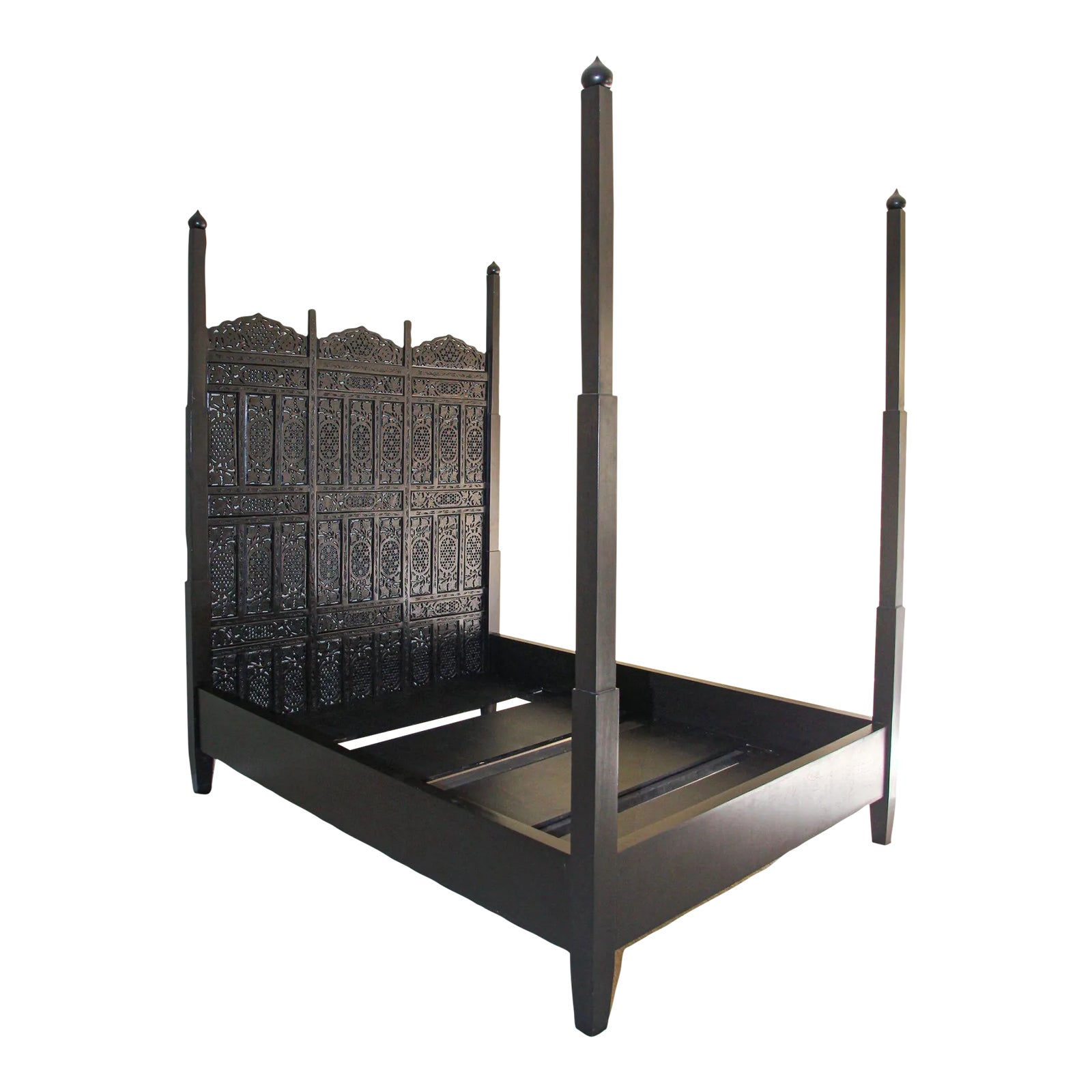 Mughal Raj Four Poster Bed Anglo Indian Portuguese Baroque Lisbon Bed, image size:1600x1600