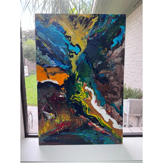 “Winter” Contemporary Textured Abstract Painting on Canvas, 2010 For Sale - Image 4 of 9