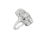 White 1920s Old European Cut 14k White Gold Antique Diamond Ring, Size 4.75 For Sale - Image 8 of 10