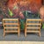 Ranch Oak Pair of Ranch Oak Lounge Chairs Reupholstered in Plaid From Pindler For Sale - Image 4 of 12