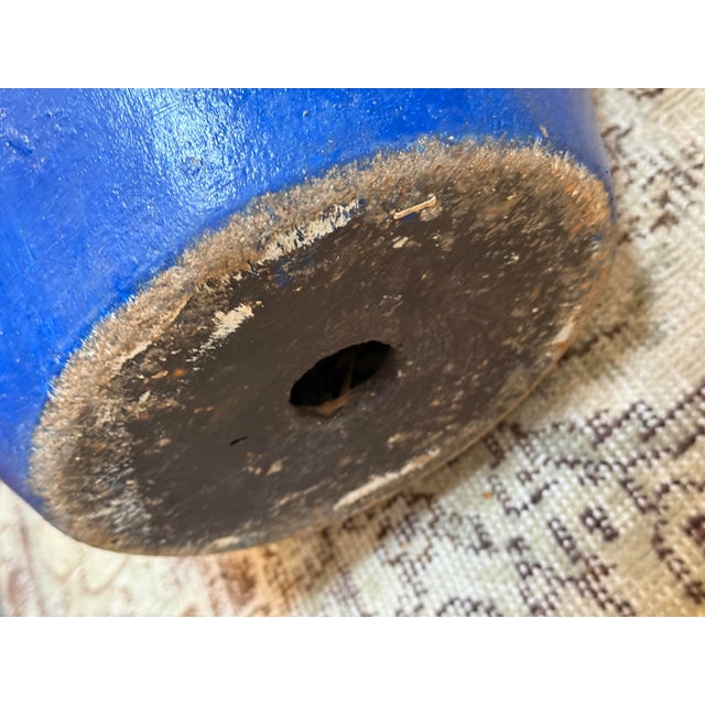 Blue Abstract Ombre Ceramic Vase, Small For Sale - Image 8 of 12