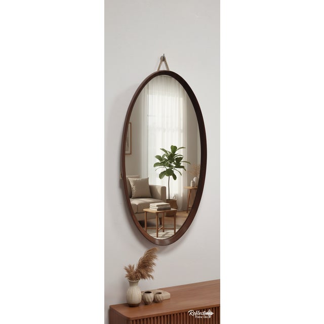 Mid-Century Modern Vintage Scandinavian Mirror in Teak, 1960s For Sale - Image 3 of 15