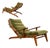 Brazilian Modern Chaise Lounge in Caviúna and Moss-Olive Velvet by Pierre Weckx, 1950s For Sale