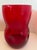 Mid-Century Modern Vintage Ruby Red Art Glass Tumblers, Sculptural Mid-Century Modern Drinking Glasses, Blenko Style Dimple Pinched Set of 11 For Sale - Image 3 of 9