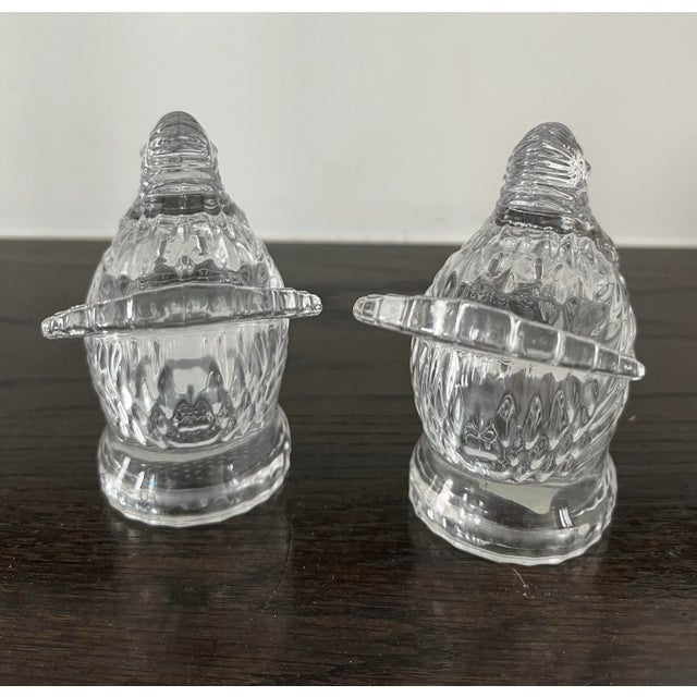 Glass Vintage Shannon Crystal Turkey Salt & Pepper Shaker Set For Sale - Image 7 of 9