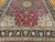 1900 - 1909 Vintage Persian Tabriz Rug, Hand-Knotted Wool & Silk, Fine Floral Pattern, Burgundy & Navy, 10x13 For Sale - Image 5 of 18