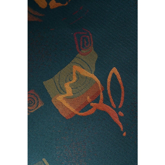 Late 20th Century Green & Orange Fabric by Vico Magistretti, 1980s For Sale - Image 15 of 16