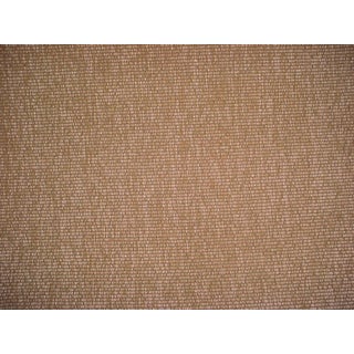 Donghia / Rubelli 798502 Baby Brown / Sandstone Embroidered Chenille Strie / Plains Upholstery Drapery Fabric - 4-1/2 Yards For Sale