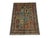 This Kazak style area rug has a turquoise blue field filled with repeating Tree of Life motifs, small flowers, and...