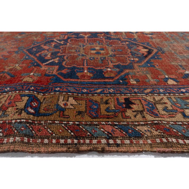 Antique Circa 1890 Red Hand Knotted Oriental Runner 3ft 3in X 11ft For Sale - Image 12 of 13