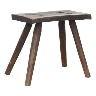 Antique Wabi Sabi Primitive Stool or Side Table For Sale