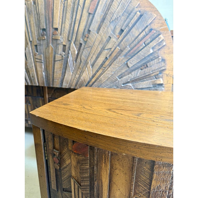 Lane  brutalist 1960s Mid Century Lane Pueblo Brutalist Vintage Nightstand For Sale - Image 4 of 6