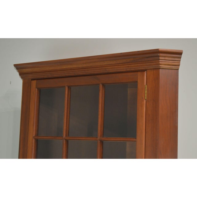 Hand Crafted Solid Cherry Wood Country Style Corner Cabinet By