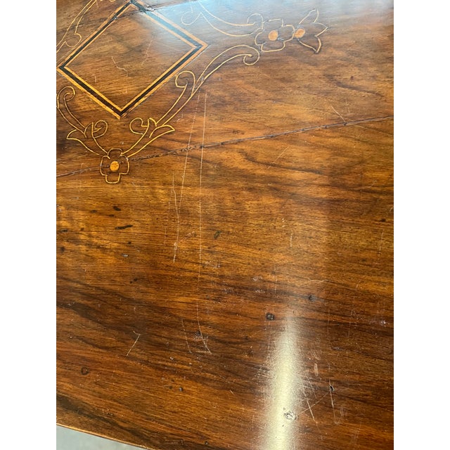 Italian Neoclassical Inlaid Walnut Writing Desk For Sale - Image 17 of 18