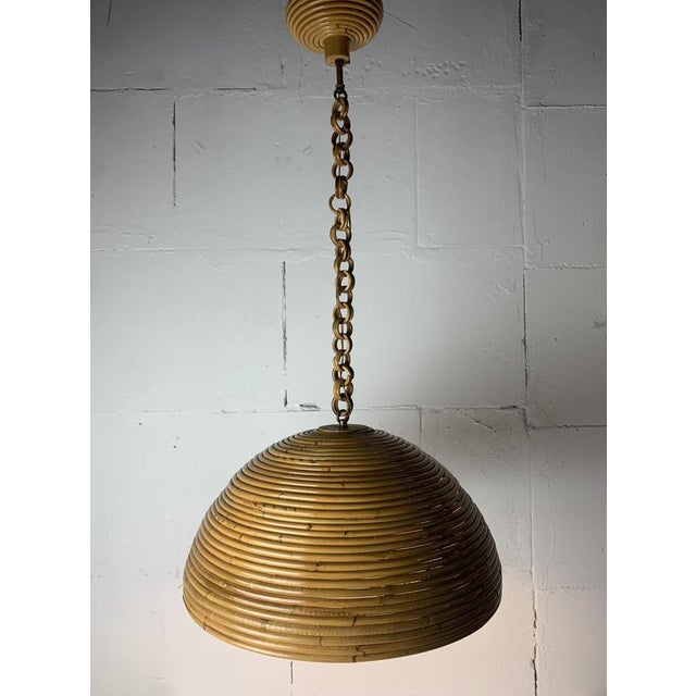 Midcentury Modern Pencil Bamboo Pendant Lamp, 1970s For Sale - Image 11 of 18