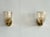 1990s Italian Art Deco Style Brass and Murano Glass Wall Sconces, 1990s, Set of 2 For Sale - Image 5 of 12