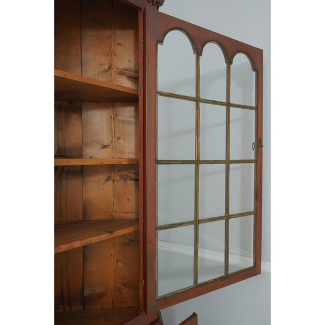 Antique American Cherry Country Chippendale Corner Cabinet For Sale - Image 4 of 17