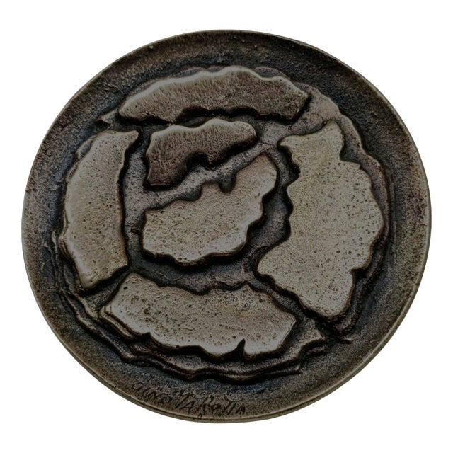 Italian The Sibylline Rose Bronze Decorative Medallion by Gino Marotta, 2000s For Sale