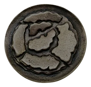 Italian The Sibylline Rose Bronze Decorative Medallion by Gino Marotta, 2000s