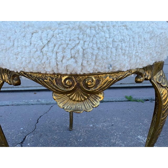 Chiavari 1950s Pair of Italian Chiavari Brass Ottomans For Sale - Image 4 of 12