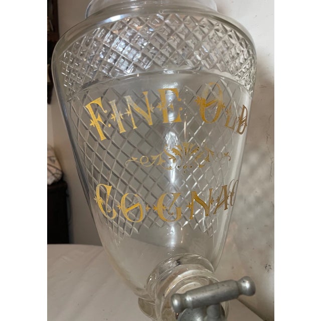 Antique 1800's Cut Glass Crystal Apothecary Fine Old Cognac Liquor Dispenser Jar For Sale - Image 15 of 18