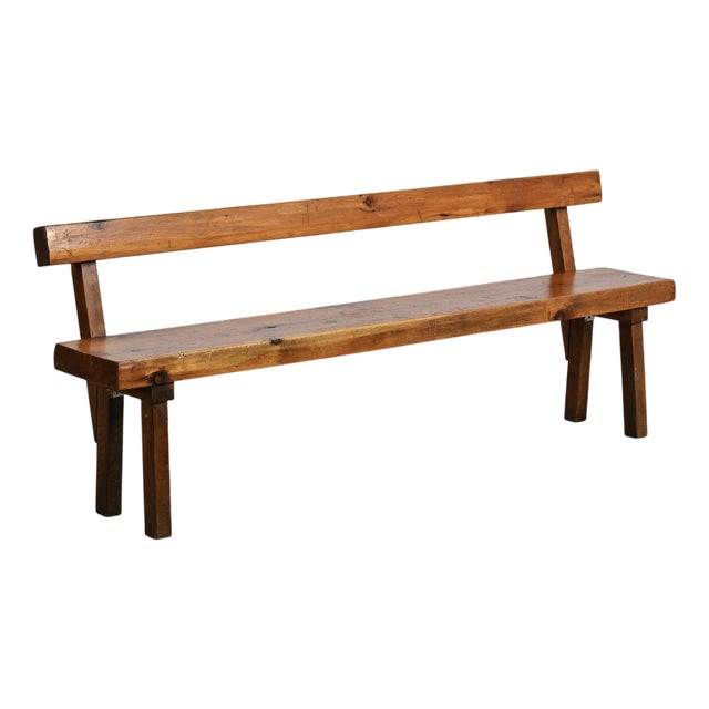 Bench attributed to Christian Durupt for La Plagne, 1960s For Sale