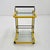 Postmodern Postmodern Yellow Serving Trolley with Quaderna Pattern, 1980s For Sale - Image 3 of 10