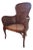 Vintage French Double Cane Wicker & Faux Bamboo Armchair / Side Chair For Sale