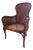 Vintage French Double Caned Wicker Armchair / Side Chair For Sale