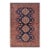 Southwestern Super Kazak Blue/Tan Wool Rug - 4'8'' X 6'1'' For Sale