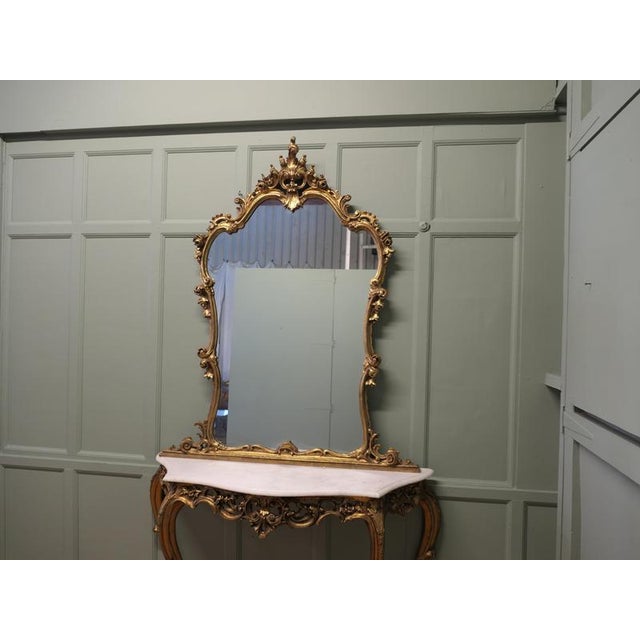 2000 - 2009 19th Century Italian Console Table and Mirror, Set of 2 For Sale - Image 5 of 8