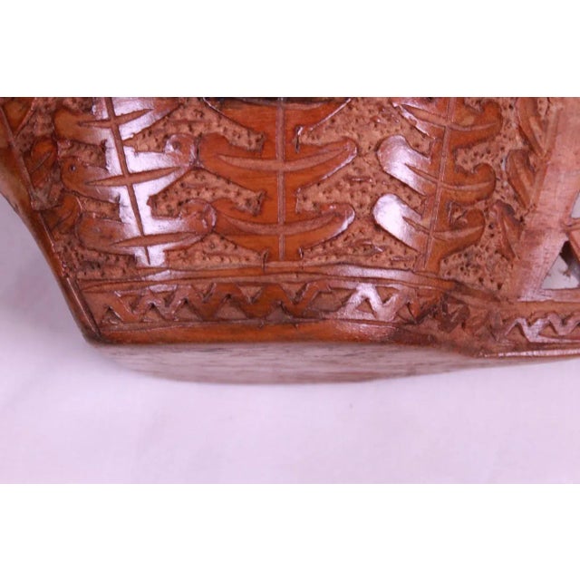 Antique 1900s Hand-Carved Wooden Wedding Cup From Former Yugoslavia/European Balkan For Sale - Image 11 of 13
