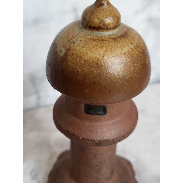 Handmade Japanese-made miniature ceramic of a pogoda lamp. Ideal for collectors this piece is the perfect addition to any...